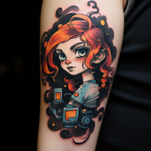 AI New School Tattoo Example